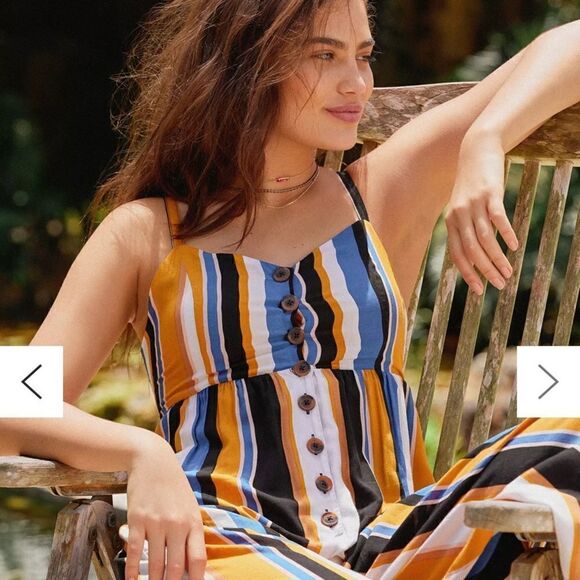 Urban Outfitters Tootsie Button-Down Cropped Jumpsuit Size Small - Picture 1 of 14